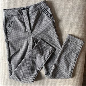 Zara Straight Legged Plaid Gingham Pants